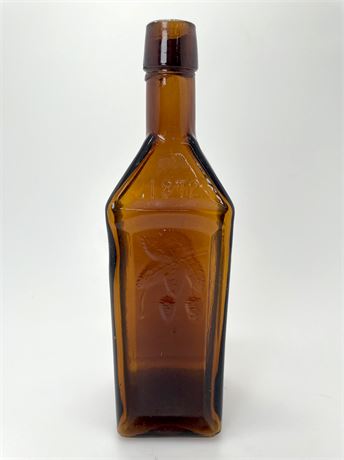 Antique Doyles Hop Bitters Amber Glass 1872 Bottle