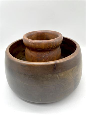 Handmade Wood Bowl and Vase