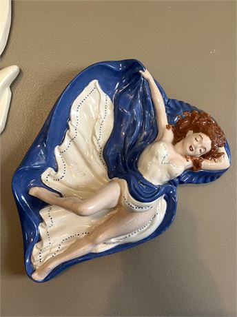 1960s Pinup Girl Ceramic Ashtray