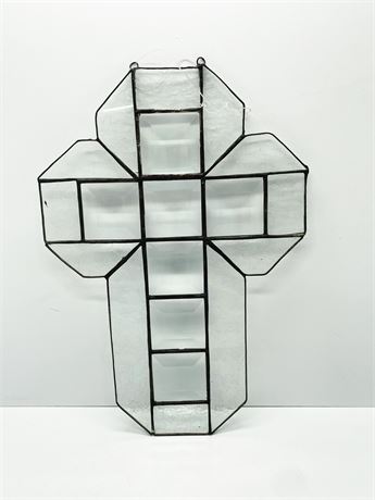 Large Lead Glass Cross