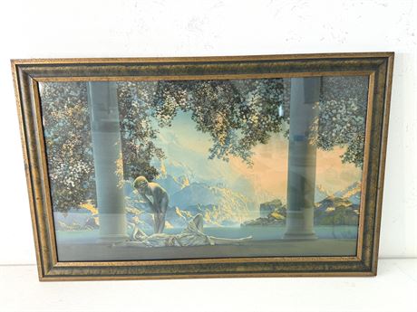 1920s Maxfield Parrish Lithograph Titled "Daybreak"