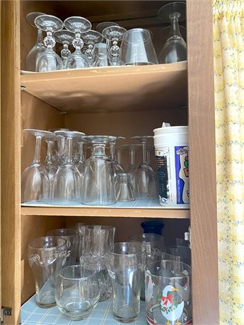 Glassware Cupboard Lot