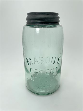 Masons Aqua Blue Mason Canning Jar