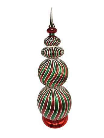 28" Tall Swirl Design Finial Christmas Decoration
