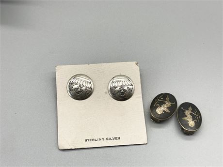 Two (2) Pairs of Sterling Earrings