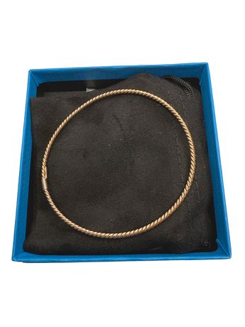 14kt Yellow Gold Twisted Choker Bangle