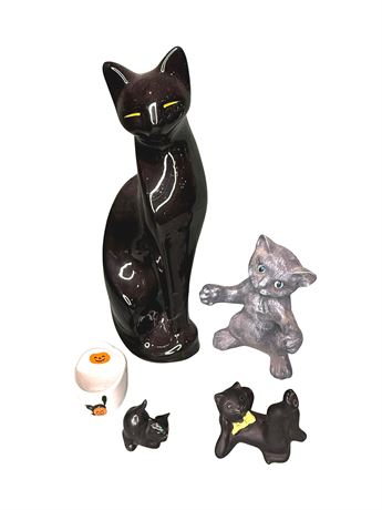 Halloween Cat Decoratives Lot 1