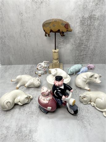 Pig and Cat Decoratives