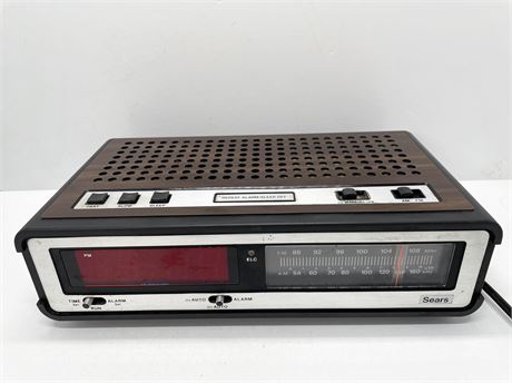 Vintage Sears Radio Alarm Clock