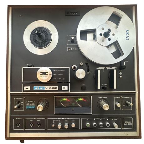 AKAI X-1810D Reel to Reel & 8 Track Player — 1970s