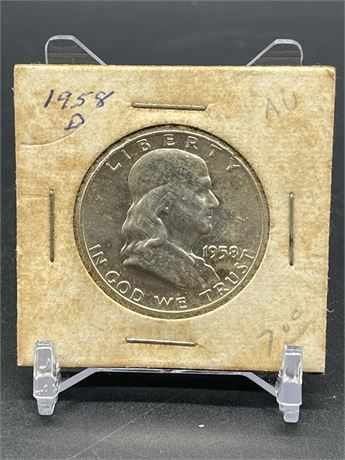 1958 - D Franklin Half Dollar