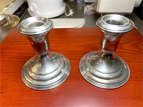 Reed and Barton Sterling Weighted Candle Holders