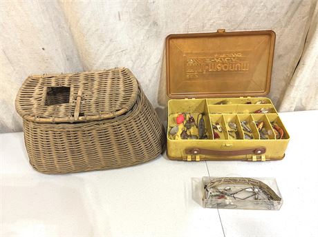 Fly Fishing Basket and Lures