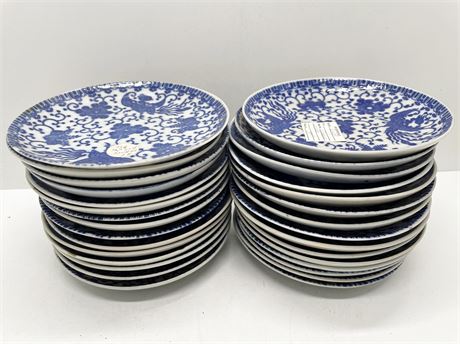 Blue and White Phoenix 5.5" Plates