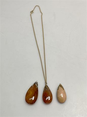 Stone Pendants and Necklace