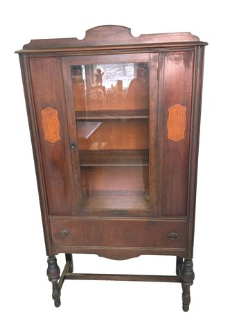 c. 1930s J.L. Witz Furniture Jacobean Style Walnut Cabinet