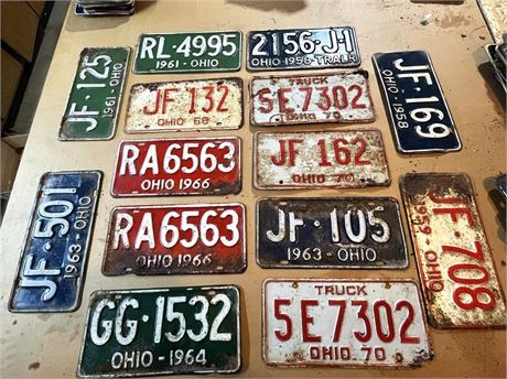 Vintage License Plates Lot 3