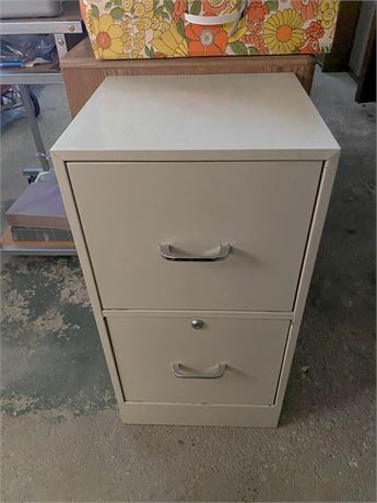 Metal Two-Drawer Filing Cabinet