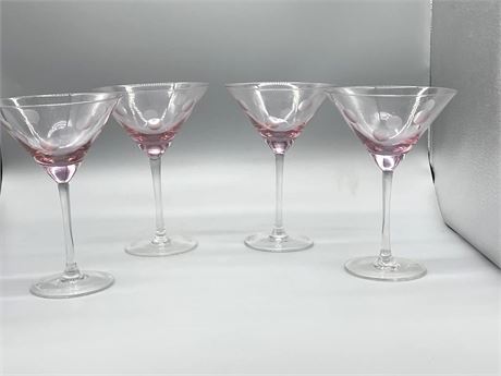 Four (4) Martini Glasses