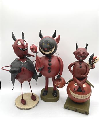 Paper Mache Devil Figures