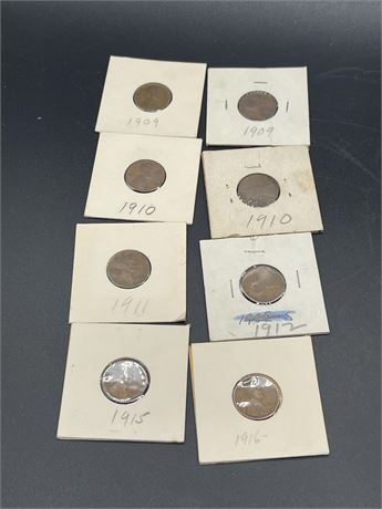 1909 - 1916 Pennies