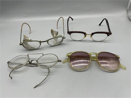 Four (4) Pairs of Vintage Glasses