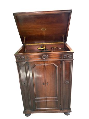 Victrola Victor Talking Machine Credenze Phonograph Working