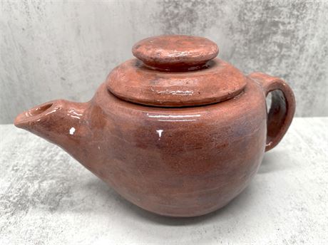 Vintage Handmade Terra Cotta Teapot