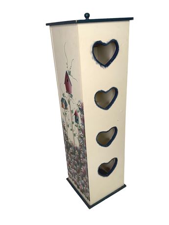 Wood Hand Painted Heart Armoire