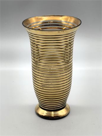 MCM Gold Trim Vase
