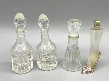 Four (4) Vintage Perfume Bottles