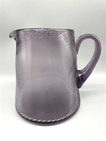 Swirl Purple Glass Pitcher