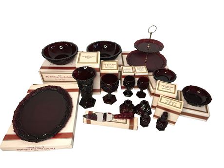 Large Cape Cod Ruby Red Glass Collection