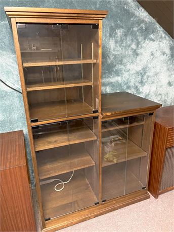 Solid Wood Glass Front Cabinet