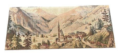 Large Tapestry w/Village Scene