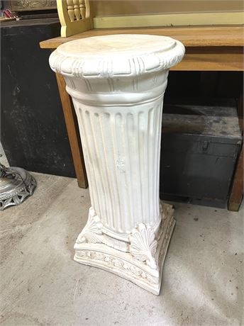 Plaster Column Plant Stand