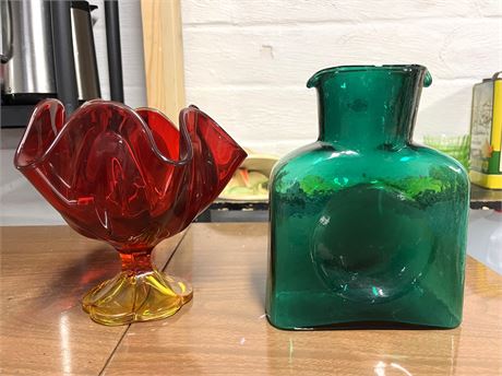 LE Smith and Blenko Glass
