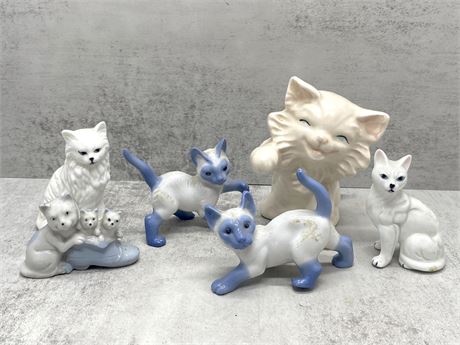 Porcelain Cat Figurines