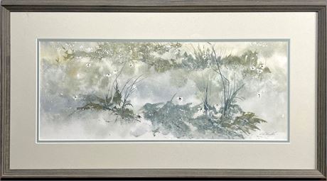 Framed and Matted Original Watercolor