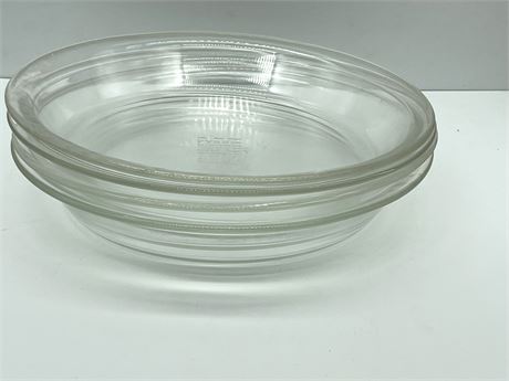 Four (4), Large Pyrex Pie Plates