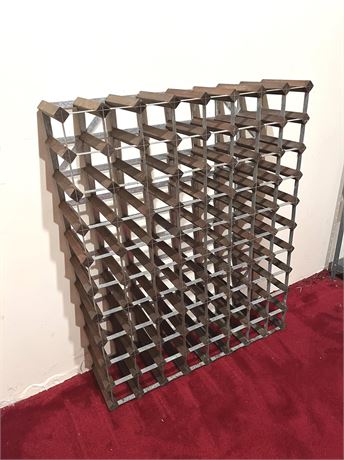 Wood/Metal Wine Bottle Rack