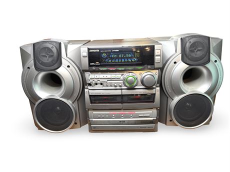 AIWA 3-Disc AM/FM/CD/Dual-Cassette Boombox