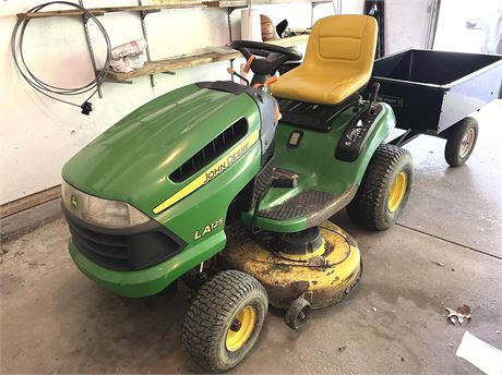 John Deere LA125 42" Mower w/ Trailer