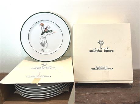 Williams Sonoma Skating Chefs Salad Plates