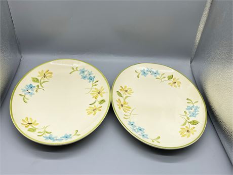 Two (2) Franciscan Daisy Serving Platters