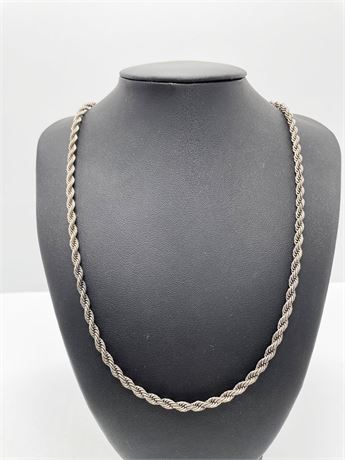24" Sterling Silver Rope Chain