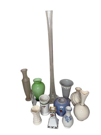 Vintage Glass and Porcelain Vases