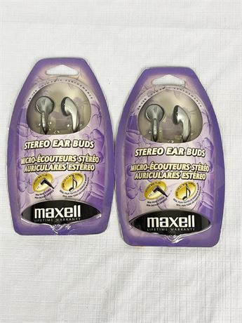 Two (2) Maxell Stereo Ear Buds