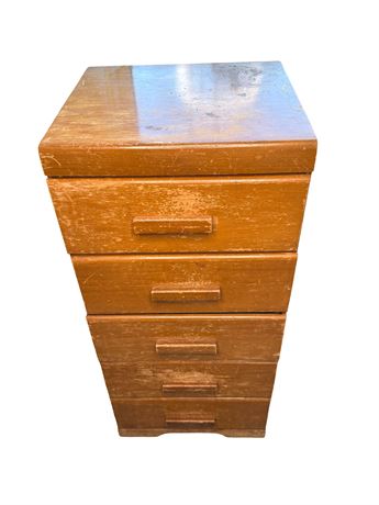Five-Drawer Wood Stand