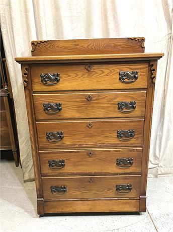 Antique Five Drawer Chest of Drawers